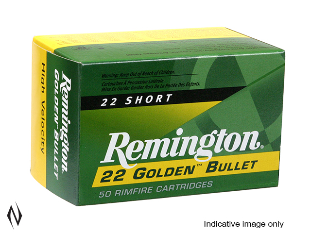 REMINGTON 22 SHORT 29GR HV RN GOLDEN BULLET 100 PK 1095FPS Image