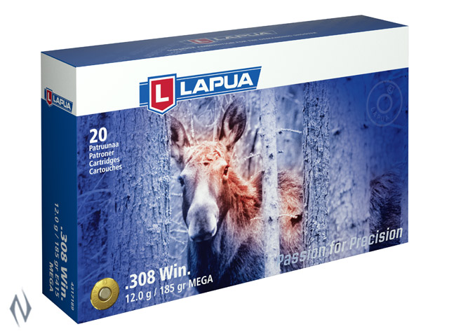 LAPUA AMMO 308 WIN 185GR MEGA Image