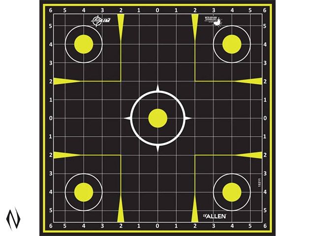 ALLEN EZ AIM SPLASH REACTIVE 12" SIGHT GRID TARGET PEEL AWAY 30 PAD Image