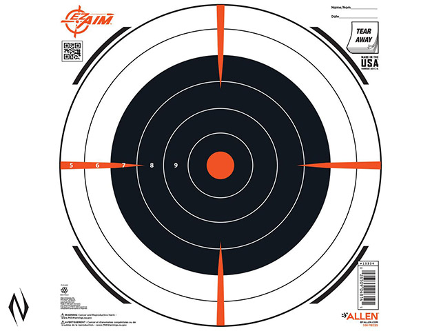 ALLEN EZ AIM PAPER 12"x12" BULLSEYE 12" TARGET PEEL AWAY 100 PAD Image