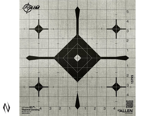 ALLEN EZ AIM THERMAL ADHESIVE ID TARGET SIGHT IN GRID 12" Image