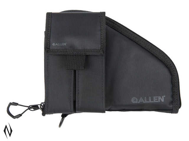 ALLEN PISTOL CASE WITH MAG POUCH COMPACT BLACK 8" Image