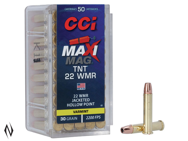 CCI 22WMR MAXI MAG TNT 30GR JHP 2200FPS Image