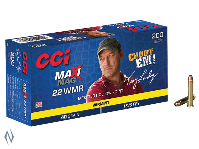 CCI 22WMR MAXI MAG 40GR HP 1875FPS 200 PK Image