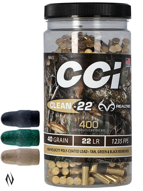 CCI 22LR CLEAN-22 REALTREE CAMO 40GR HV 400 RND BOTTLE 1235FPS Image