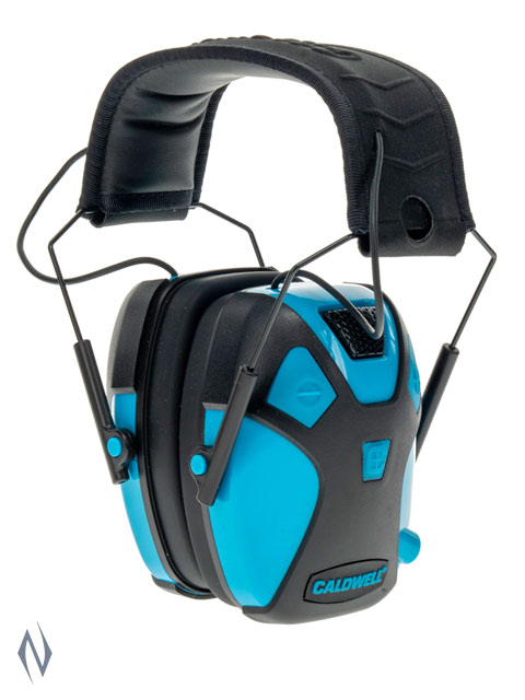 CALDWELL EMAX PRO YOUTH ELECTRONIC EAR MUFFS NEON BLUE Image
