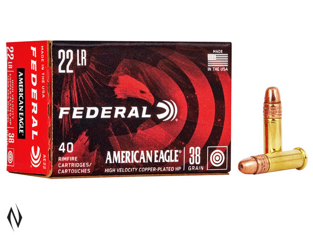 FEDERAL 22LR 38GR HP HV AMERICAN EAGLE 40PK 1260FPS Image