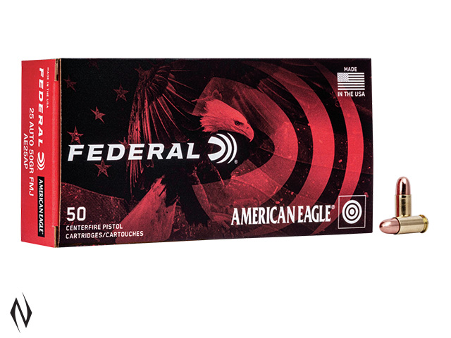 FEDERAL 25 ACP 50GR FMJ AMERICAN EAGLE Image