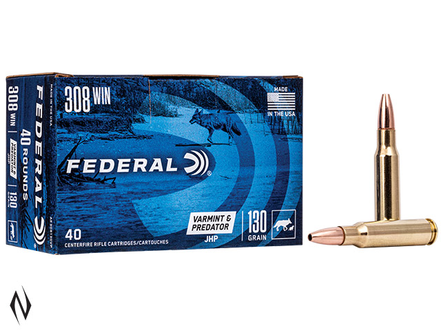 FEDERAL 308 WIN 130GR HP AE VARMINT 40 PK Image