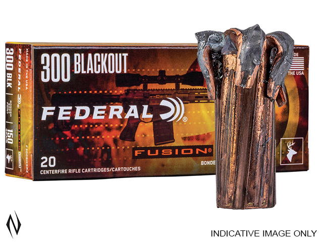 FEDERAL 300AAC BLACKOUT 190GR FUSION SUBSONIC EXPANDING Image