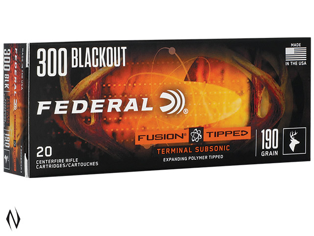 FEDERAL 300AAC BLACKOUT 190GR FUSION SUBSONIC EXPANDING Image