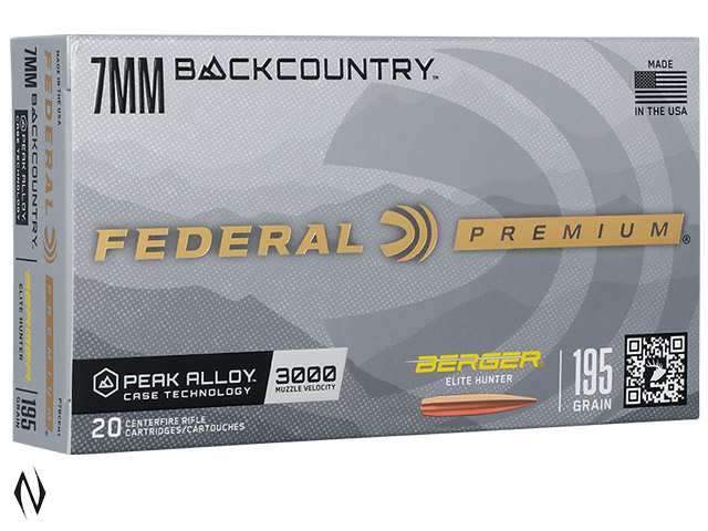 FEDERAL 7MM BACKCOUNTRY 195GR BERGER ELITE HUNTER Image