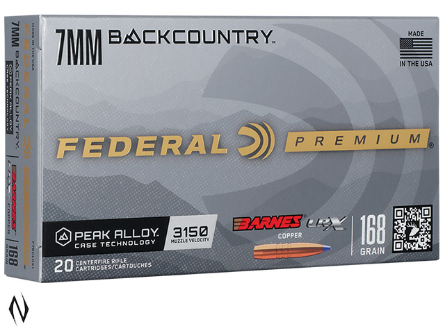 FEDERAL 7MM BACKCOUNTRY 168GR BARNES LRX COPPER Image