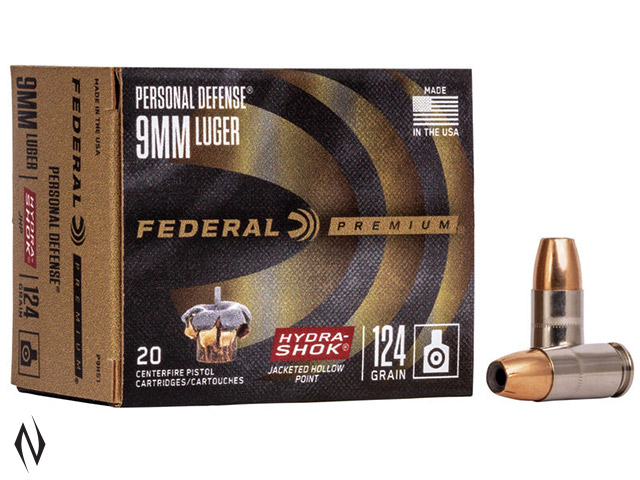 FEDERAL 9MM LUGER 147GR HYDRA-SHOK PD Image