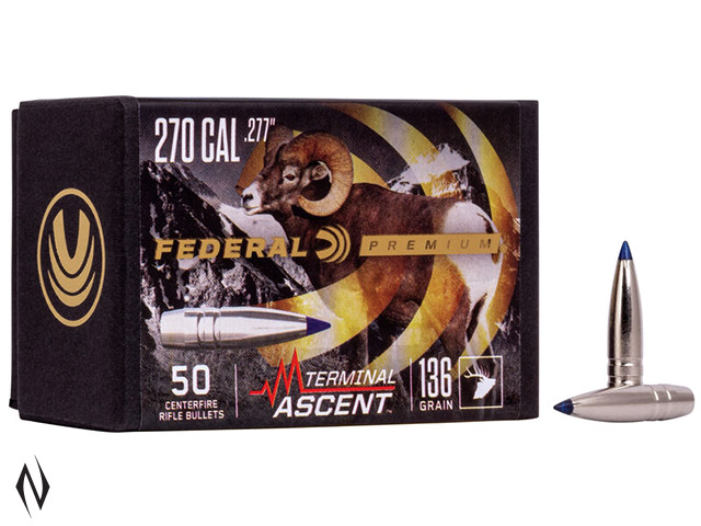 FEDERAL PROJECTILE 270 136GR TERMINAL ASCENT COMP 50PK Image