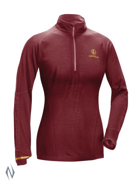 LEUPOLD WOMENS SECLUDED BASE LAYER 1/2 ZIP WINE LARGE Image