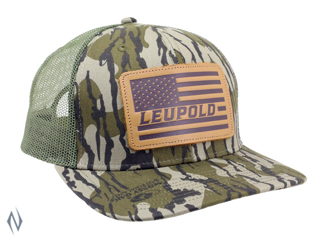 LEUPOLD BOTTOMLAND FLAG PATCH TRUCKER CAP OS Image