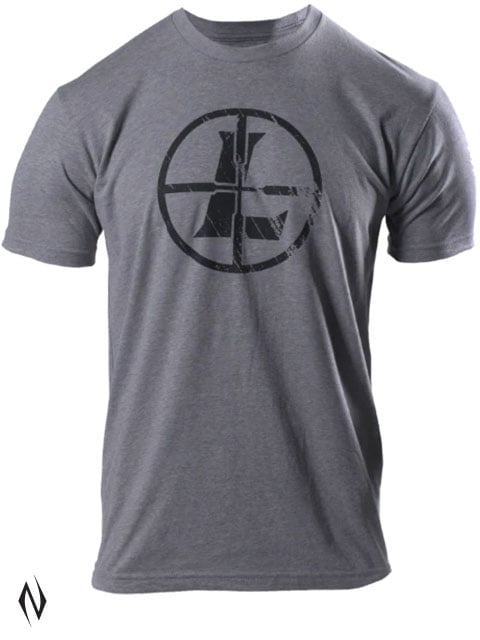 LEUPOLD DISTRESSED RETICLE TEE GRAPHITE HEATHER LARGE Image