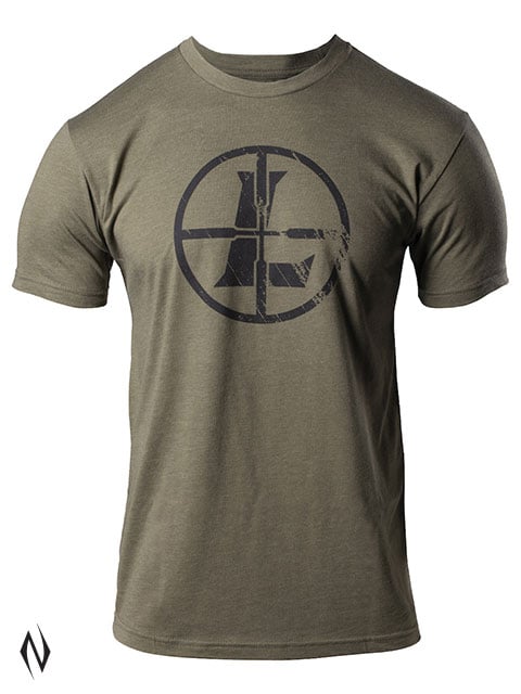 LEUPOLD DISTRESSED RETICLE TEE MILITARY GREEN LARGE Image