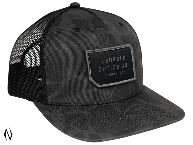 LEUPOLD LOC CAMO TRUCKER HAT BLACK Image