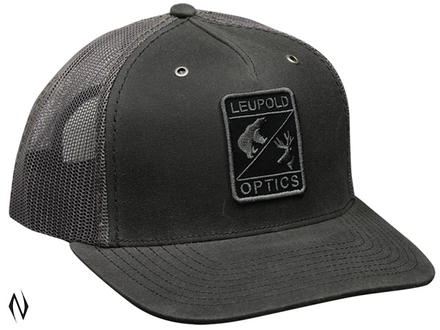 LEUPOLD WILDLIFE WAXED CANVAS TRUCKER CAP RHINO/CHARCOAL Image