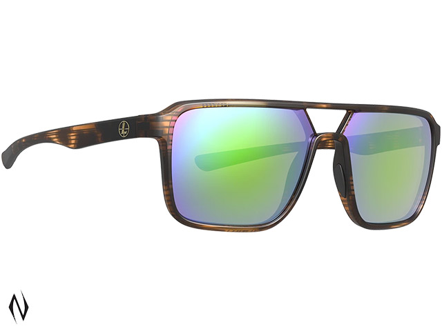 LEUPOLD SUNGLASSES BRIDGER MATTE TORTOISE EMERALD MIRROR Image