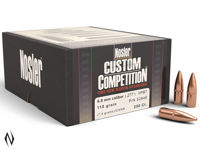 NOSLER 6.8MM 115GR HPBT CUSTOM COMP 250PK Image