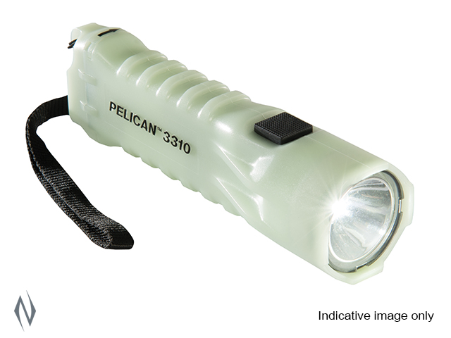 PELICAN TORCH 3310 G2 LED GLOW IN DARK 378 LUM 3 X AA Image