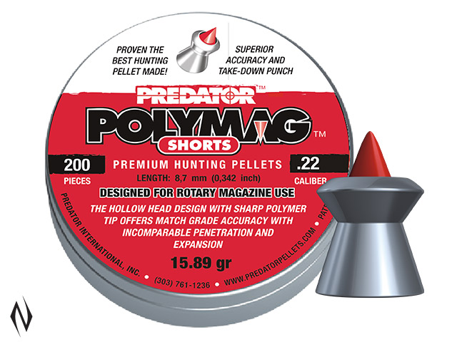 PREDATOR POLYMAG SHORTS PELLETS 22 CAL 16GR 200 PK Image