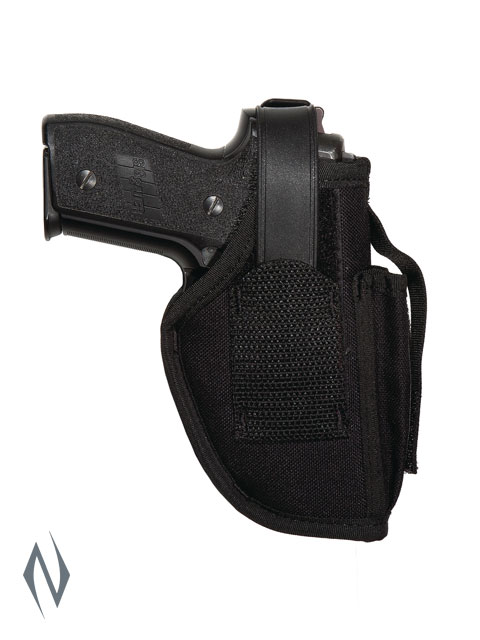 UNCLE MIKES AMBIDEXTROUS SIDEKICK HOLSTER BLACK SIZE 16 + MAG POUCH Image